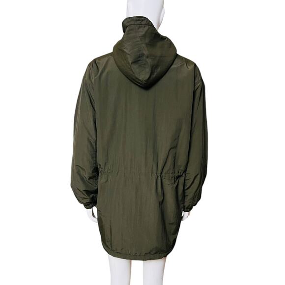 J.Crew Hoodie Coat Water Resistant Size M Flannel Fully Lined Zip Front Closure - Picture 5 of 11